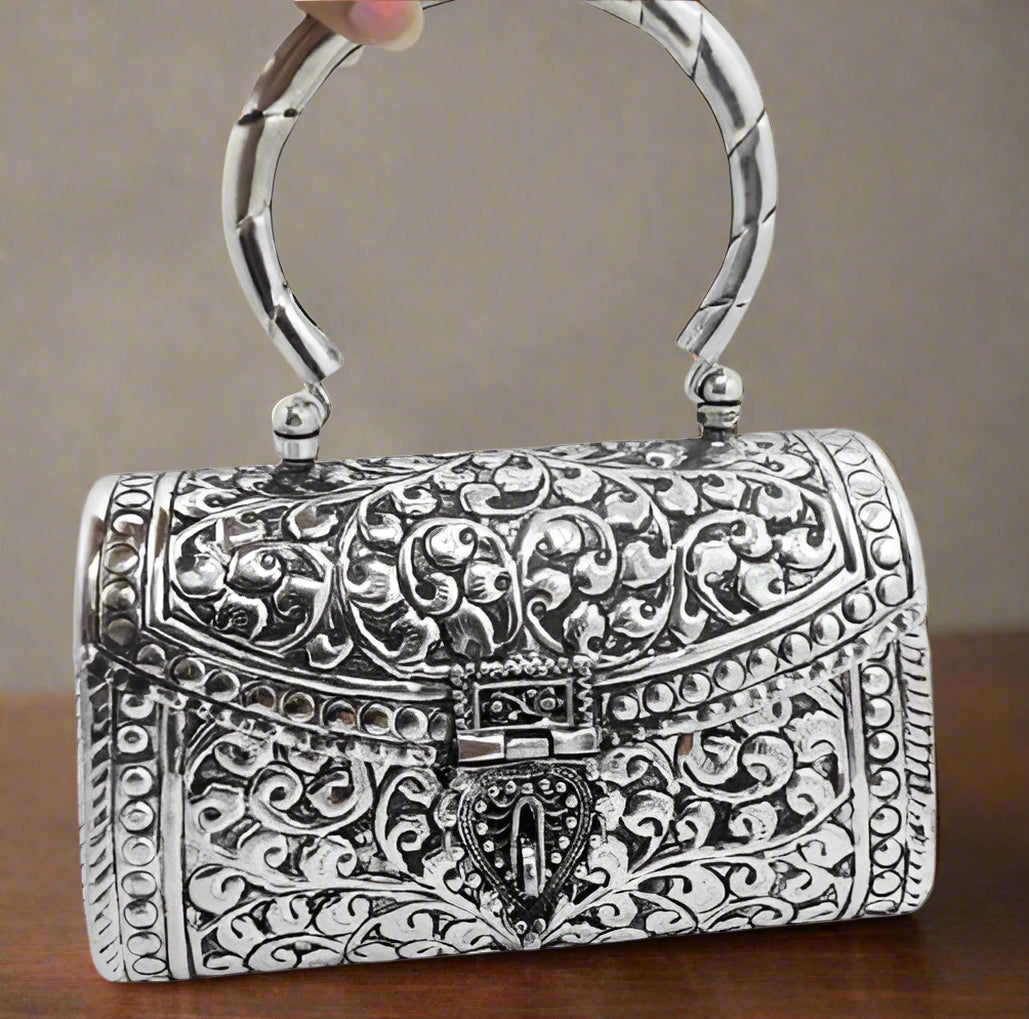 German Silver Handmade Hand Bag/Evening Bags for Women goes with Any Attire